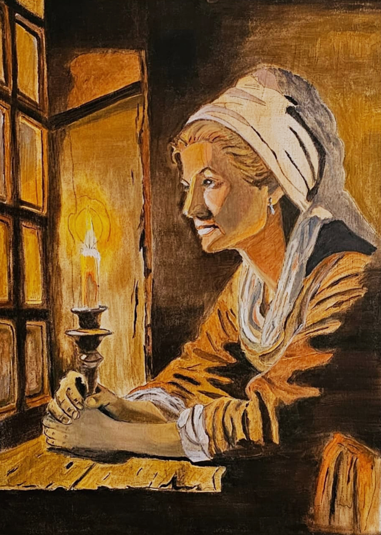 La espera — óleo sobre tela